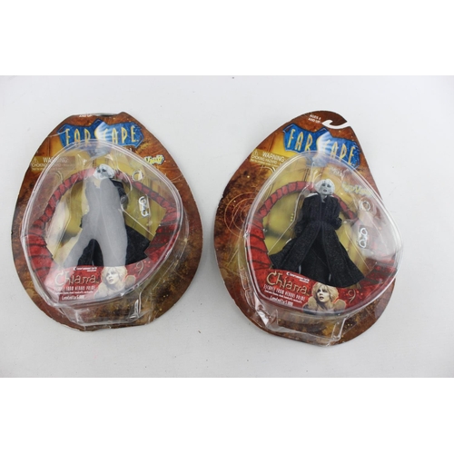 74 - Two carded Farscape Chiara Escapee from Nebari Prime action figures