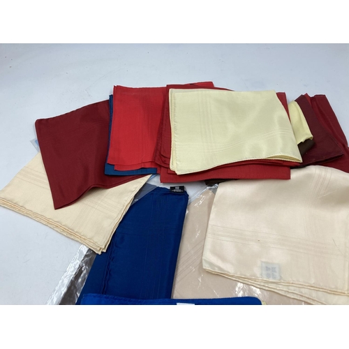 167 - A collection of various silk handkerchiefs