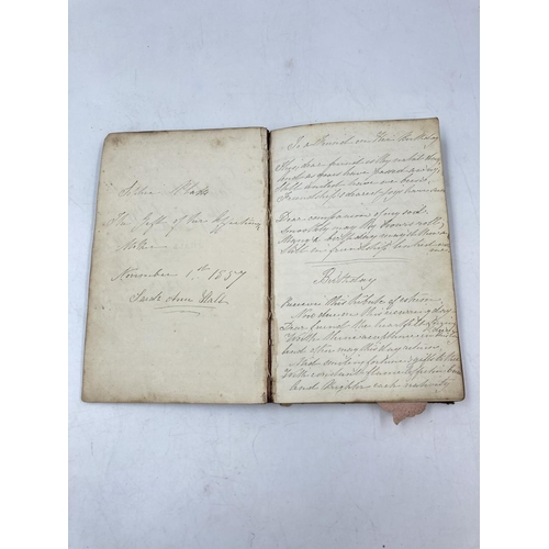 180 - Two 19th century hand written manuscripts/memoirs, earliest example dated 1857