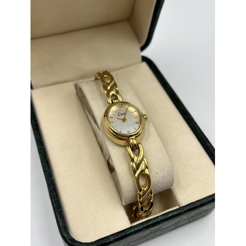 1253 - A boxed Limit gold plated quartz lady's wristwatch - model no. Y120/9673