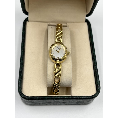 1253 - A boxed Limit gold plated quartz lady's wristwatch - model no. Y120/9673