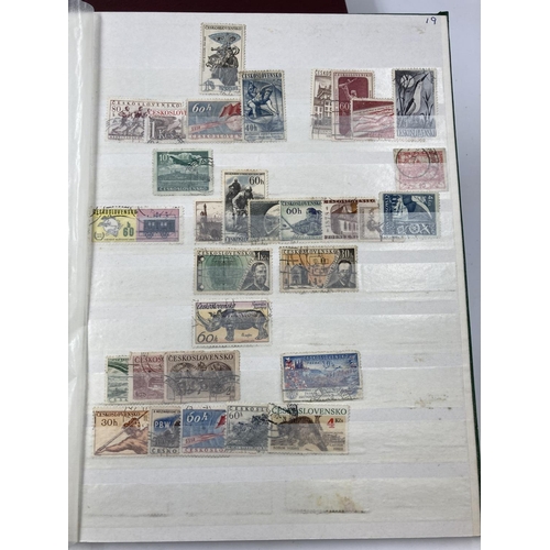 167B - Five various stamp albums containing assorted stamps to include Commonwealth, British World Cup 1966... 