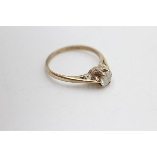 2030 - A hallmarked London 9ct gold diamond solitaire ring, size K - approx. gross weight 1.5 grams