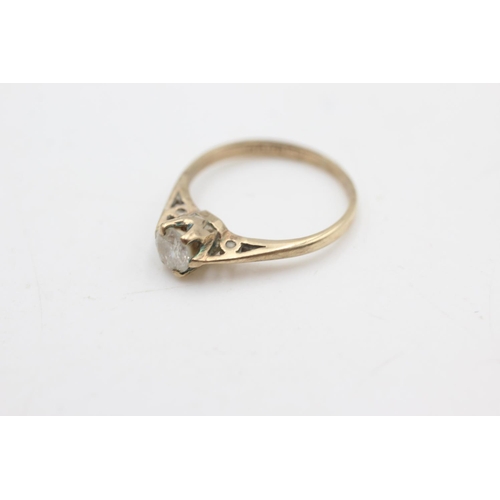 2030 - A hallmarked London 9ct gold diamond solitaire ring, size K - approx. gross weight 1.5 grams