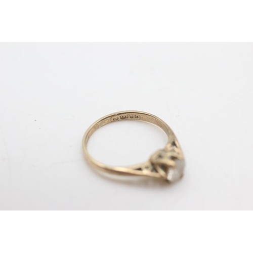 2030 - A hallmarked London 9ct gold diamond solitaire ring, size K - approx. gross weight 1.5 grams