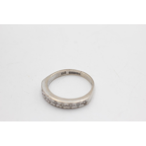 2119 - A hallmarked Birmingham 9ct white gold diamond half eternity ring, size L½ - approx. gross weight 2.... 