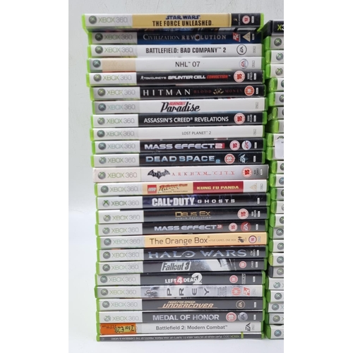 1531 - A large collection of Xbox 360 games to include Fallout 3, Call of duty Ghosts, NHL 07 etc.