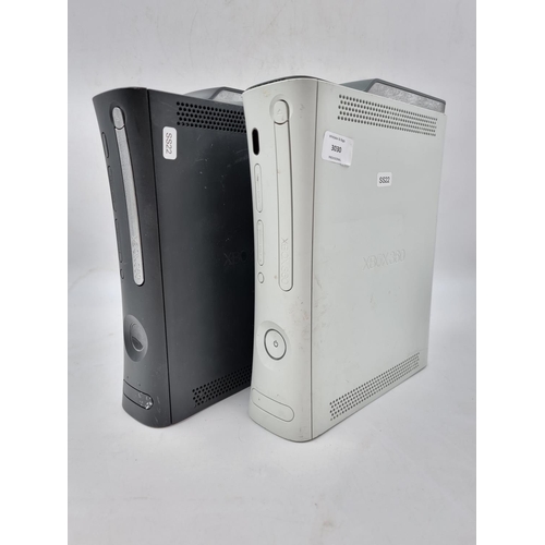 1508 - Two Xbox 360 consoles with HDDs