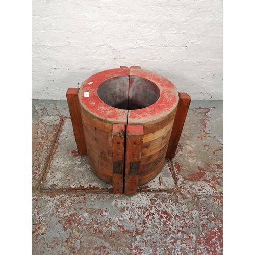 1013 - A mid 20th century industrial painted hardwood mould - approx. 46.5cm high x 56cm wide x 60cm deep