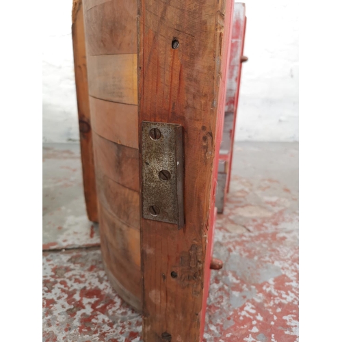 1013 - A mid 20th century industrial painted hardwood mould - approx. 46.5cm high x 56cm wide x 60cm deep