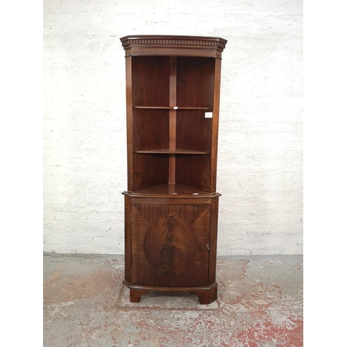 1029 - A Georgian style mahogany corner cabinet - approx. 182.5cm high x 72cm wide x 43cm deep