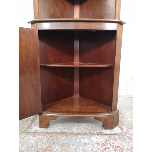 1029 - A Georgian style mahogany corner cabinet - approx. 182.5cm high x 72cm wide x 43cm deep