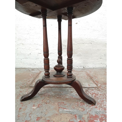 1106 - A 19th century mahogany circular pedestal side table - approx. 75cm high x 68cm in diameter