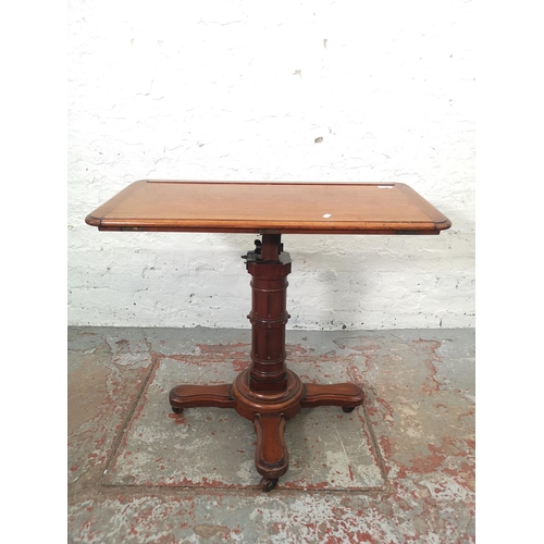 1149 - A Victorian Carters of London mahogany adjustable lectern - approx. 106cm high when extended x 69cm ... 