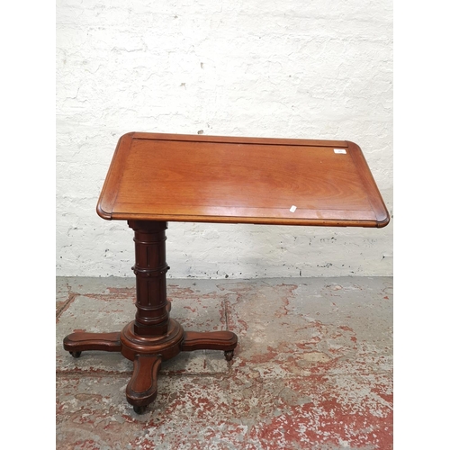 1149 - A Victorian Carters of London mahogany adjustable lectern - approx. 106cm high when extended x 69cm ... 