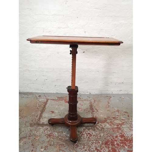 1149 - A Victorian Carters of London mahogany adjustable lectern - approx. 106cm high when extended x 69cm ... 