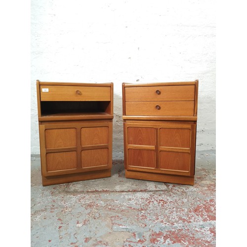 1152 - Two Nathan/Parker Knoll teak bedside cabinets - approx. 74.5cm high x 52cm wide x 45cm deep