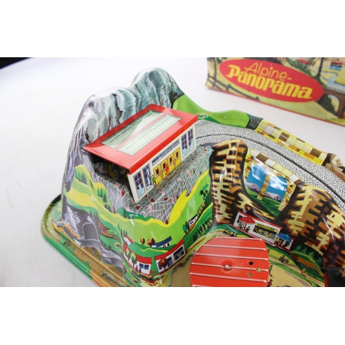 619 - A vintage Technofix 320 Alpine Panorama tinplate toy in original box