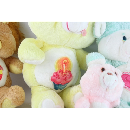 622 - Four vintage Care Bear soft toys to include Care Bear Cousins Lamb and Lion etc.