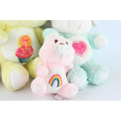 622 - Four vintage Care Bear soft toys to include Care Bear Cousins Lamb and Lion etc.