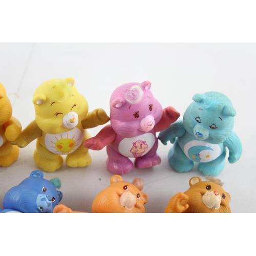 625 - Ten vintage Care Bear plastic toys