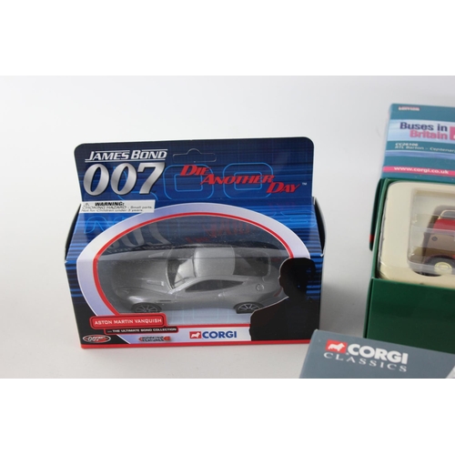 648 - Six boxed Corgi diecast models to include Edward Beck & Son Foden FG platform trailer, 007, Centenar... 