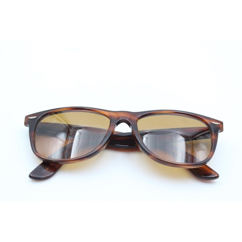 741 - A pair of vintage Bausch & Lomb Ray-Ban tortoiseshell effect Wayfarer II sunglasses