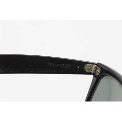 742 - A pair of vintage Bausch & Lomb Ray-Ban black Wayfarer sunglasses