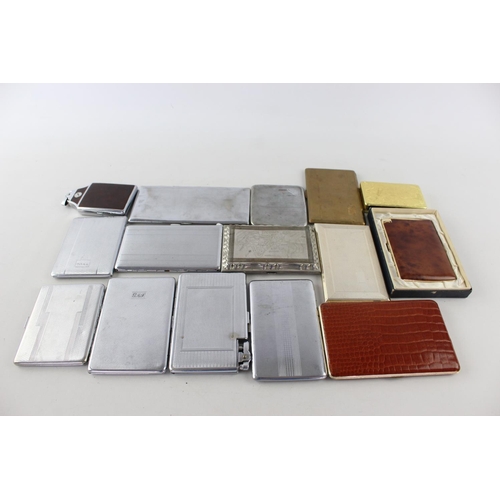 812 - Fifteen assorted vintage cigarette cases