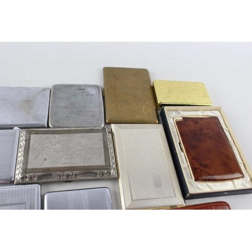 812 - Fifteen assorted vintage cigarette cases