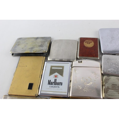 813 - Fifteen assorted vintage cigarette cases