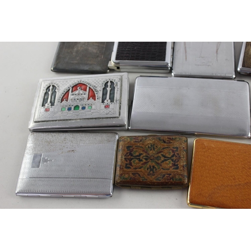 814 - Fifteen assorted vintage cigarette cases