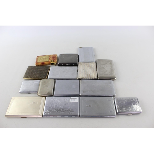 816 - Fifteen assorted vintage cigarette cases