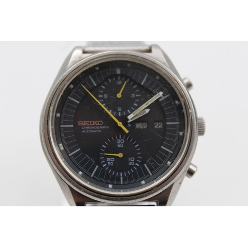 2415 - A 1970s Seiko Jumbo chronograph automatic men's wristwatch with short NSA bracelet - Ref. 6138-3002