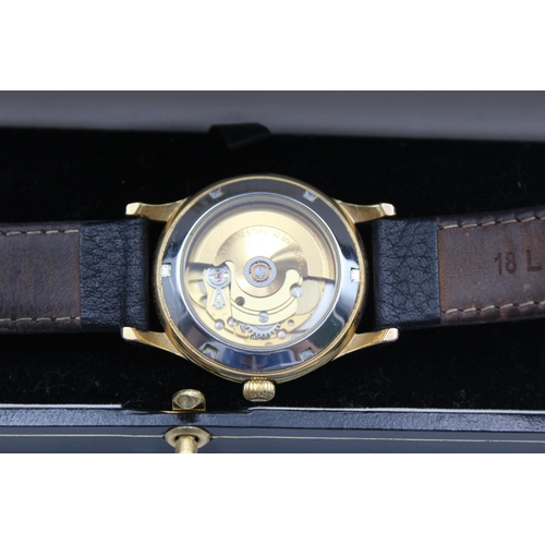 2423 - A boxed Le Cheminant mechanical men's wristwatch with ETA gilded automatic movement