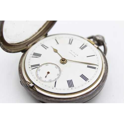 2428 - A vintage Hinds Of London hallmarked .925 silver cased open face key wind pocket watch