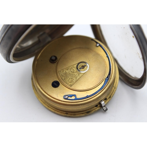 2428 - A vintage Hinds Of London hallmarked .925 silver cased open face key wind pocket watch