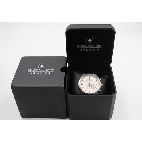 2436 - A boxed Hanowa Swiss military men's chronograph quartz wristwatch