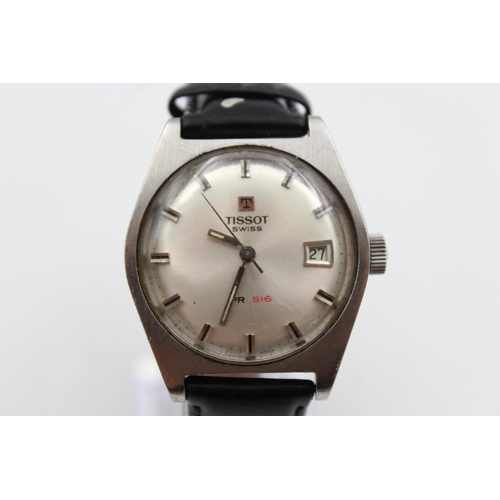 2443 - A vintage 1970s Tissot PR516 stainless steel automatic men's wristwatch