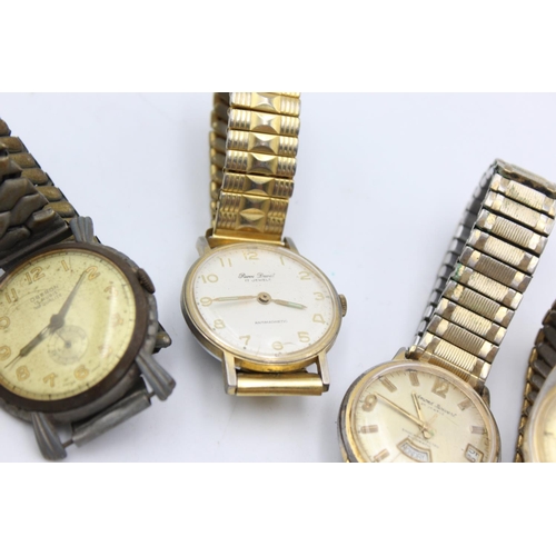 2445 - Six vintage men's wristwatches to include Oberon, UMF Ruhila etc.