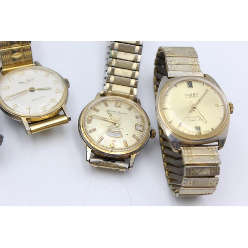 2445 - Six vintage men's wristwatches to include Oberon, UMF Ruhila etc.