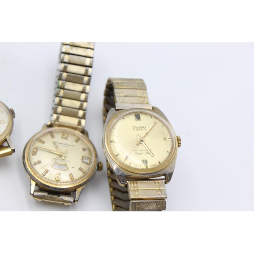 2445 - Six vintage men's wristwatches to include Oberon, UMF Ruhila etc.