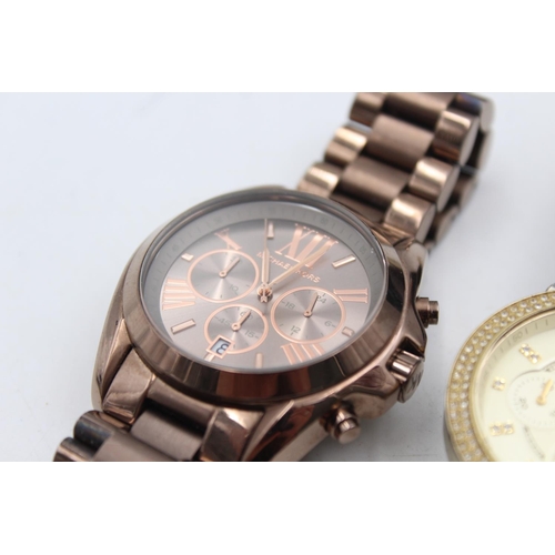 2447 - Three Michael Kors quartz women's wristwatches, one MK-6247, one MK2280 and one other