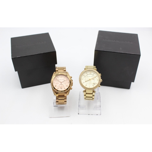 Two Michael Kors women's quartz wristwatches, MK-5354 and MK5263