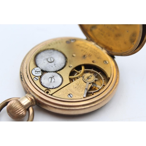 2460 - Two vintage rolled gold hand wind pocket watches to include Prescot etc.