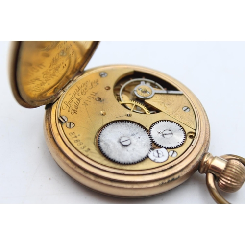 2460 - Two vintage rolled gold hand wind pocket watches to include Prescot etc.