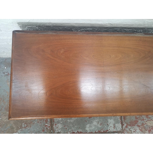 1082A - Three pieces of furniture, mahogany wall mountable corner cabinet - approx. 76cm high x 49cm wide x ... 