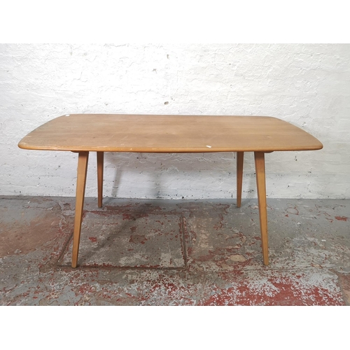 1178 - A 1960s Ercol blonde elm and beech oblong dining table with four matching Quaker dining chairs - app... 