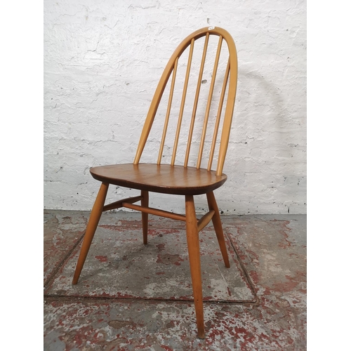 1178 - A 1960s Ercol blonde elm and beech oblong dining table with four matching Quaker dining chairs - app... 