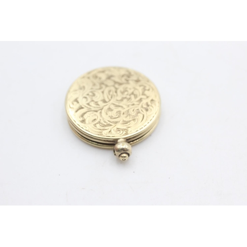 2248 - An antique 14ct gold back and front hairwork locket - approx. gross weight 6.8 grams